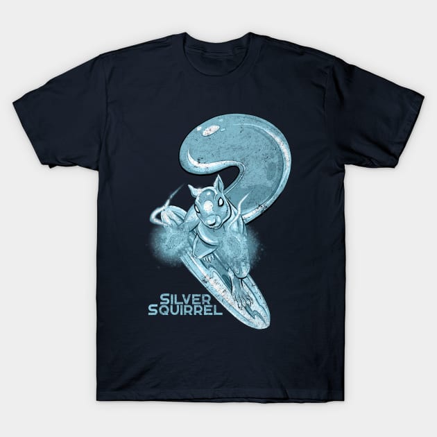 Silver Squirrel - silver T-Shirt by ThirteenthFloor